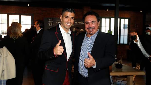 Hugo Sánchez y Luis Suárez en Gala de los Premios MARCA